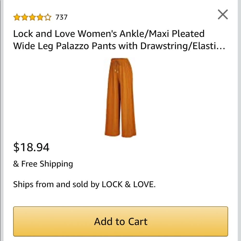 Wide leg pants